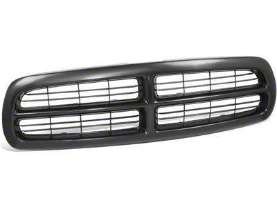 OE Style Upper Replacement Grille; Matte Black (97-04 Dakota)