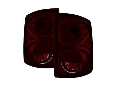 OEM Style Tail Lights; Chrome Housing; Red Smoked Lens (05-11 Dakota)