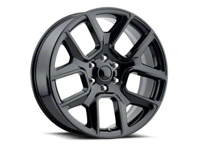 RAM 1500 Replica Gloss Black 5-Lug Wheel; 24x10; 15mm Offset (05-11 Dakota)