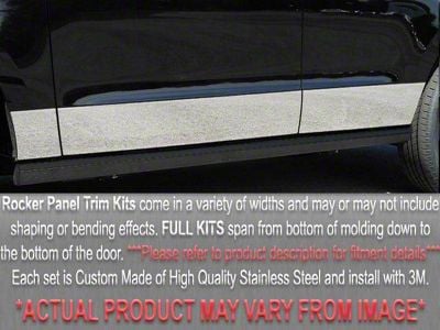 Rocker Panel Trim; Full Kit; Stainless Steel (87-96 Dakota Regular Cab w/ 8-Foot Box)