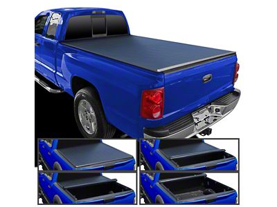 Roll Up Tonneau Cover; Black (05-11 Dakota w/ 6.5-Foot Box)
