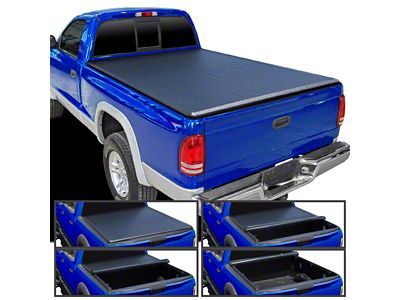 Roll Up Tonneau Cover; Black (97-04 Dakota w/ 6.5-Foot Box)