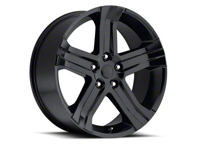 RT Replica Gloss Black 5-Lug Wheel; 24x10; 25mm Offset (05-11 Dakota)