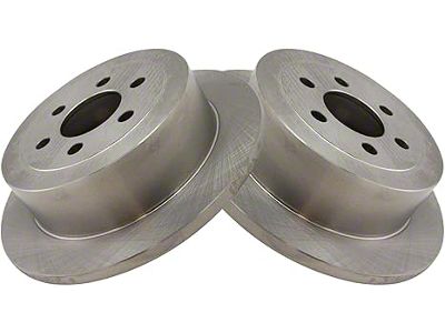 Solid 5-Lug Rotors; Rear Pair (03-04 Dakota w/ Rear Disc Brakes)