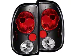 Tail Lights; Black Housing; Clear Lens (97-04 Dakota)