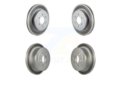 Vented 5-Lug Rotors; Front and Rear (03-04 Dakota w/ Rear Disc Brakes)