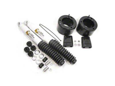 Daystar Suspension Leveling Kit; Comfort Ride Leveling Kit; With Shocks; Black; 2-Inch Front Lift; Includes Front Coil Spring Spacers and 2-Scorpion Shocks; Front (14-18 2WD RAM 2500)