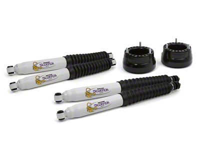 Daystar Suspension Lift Kit; Suspension Combo Kit; Black; 2-Inch Front Spacers; Includes Front and Rear Scorpion Shocks; Not For Off-Road Package (03-13 4WD RAM 2500)
