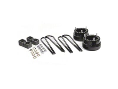 Daystar Suspension Lift Kit; Suspension System; Black; 2-Inch Lift; Includes Pair of Front Coil Spring Spacers, Rear Blocks and U-Bolts; With Top-Mount Overload Springs (03-13 4WD RAM 3500)