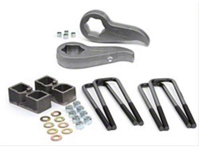 Daystar Suspension Leveling Kit; Torsion Bar Key; 2-Inch Front and 2-Inch Rear Blocks; With Bolts (11-24 4WD Sierra 2500 HD)
