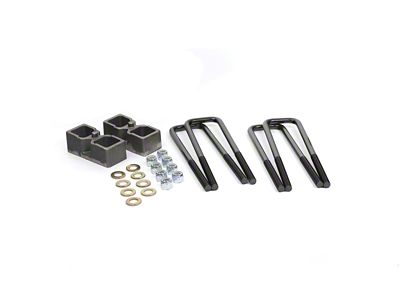 Daystar Suspension Lift Kit; Spacers; 2-Inch Lift; Includes Rear Blocks and U-Bolts; Rear (07-10 Sierra 2500 HD)