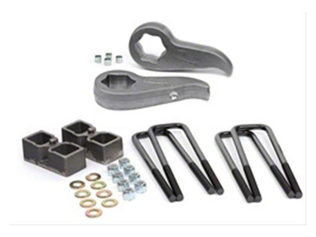 Daystar Suspension Leveling Kit; Torsion Bar Key; 2-Inch Front and 2-Inch Rear Blocks; With Bolts (19-24 4WD Silverado 1500)