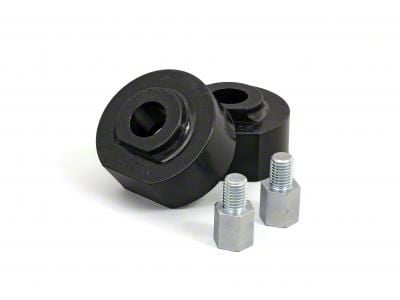 Daystar Suspension Leveling Kit; Suspension Coil Spring Spacer; Black; 2-Inch Lift; Front; Includes 2-Spacers and 2-Count with 0.75-Inch Coupler Nuts; Wheel Alignment Needed; Front (11-24 2WD F-250 Super Duty)