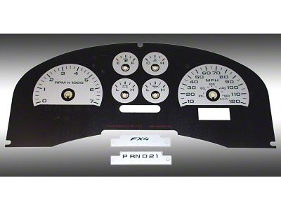 US Speedo Daytona Edition Gauge Face; MPH; Silver (04-08 F-150 FX4; 07-08 F-150 FX2)