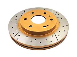 DBA Street Series XGold Cross Drilled and Slotted 6-Lug Rotor; Front (2005 Silverado 1500 w/ Rear Drum Brakes; 06-14 Silverado 1500)
