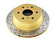 DBA 4000 Series XS Gold Cross Drilled and Slotted 6-Lug Rotor; Rear (07-20 Tahoe)