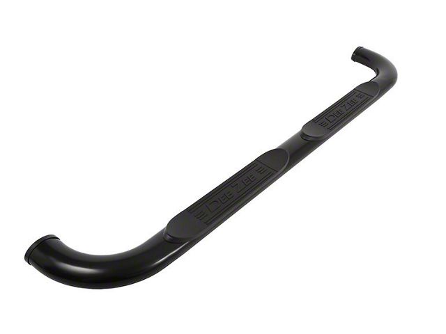 4-Inch Oval UltraBlack Nerf Side Step Bars (99-18 Silverado 1500 Extended/Double Cab)