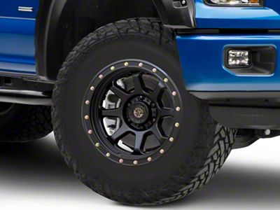 Deegan 38 by Mammoth Phantom 38 Flow Formed Satin Black 6-Lug Wheel; 17x9; -6mm Offset (15-20 F-150)