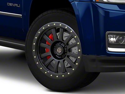 Deegan 38 by Mammoth Ghost Rider Flow Formed Satin Black 6-Lug Wheel; 20x9; -6mm Offset (15-20 Yukon)