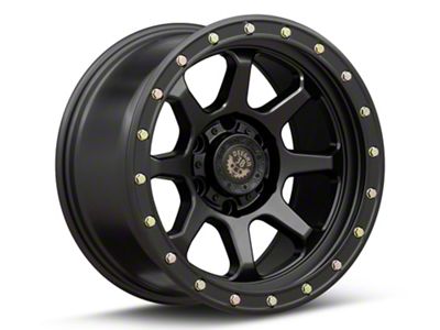 Deegan 38 by Mammoth Phantom 38 Flow Formed Satin Black 6-Lug Wheel; 17x9; -6mm Offset (99-06 Sierra 1500)