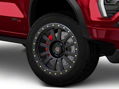 Deegan 38 by Mammoth Ghost Rider Flow Formed Satin Black 6-Lug Wheel; 20x9; -6mm Offset (23-26 Canyon)