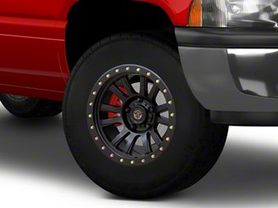 Deegan 38 by Mammoth Ghost Rider Flow Formed Satin Black 5-Lug Wheel; 17x9; -6mm Offset (94-01 RAM 1500)