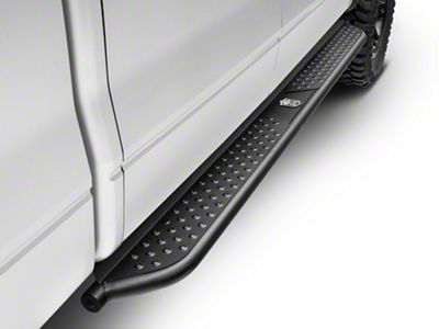 Deegan 38 Tubular Side Step Bars; Black (09-14 F-150 SuperCrew)