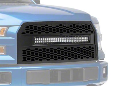 Deegan 38 by Mammoth Upper Replacement Grille with KC 30-Inch Curved LED Light Bar (15-17 F-150, Excluding Raptor)