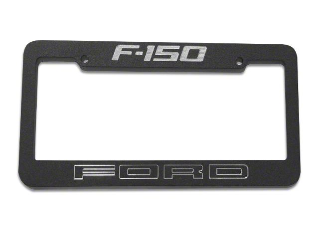 Defenderworx License Plate Frame with Ford F-150 Logo; Black (97-24 F-150)