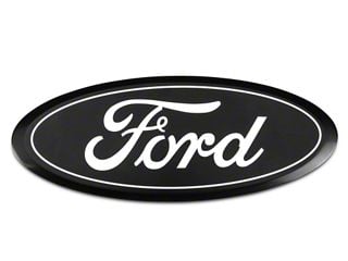 Black Out Front Grille & Tailgate Emblem For Ford Expedition F150 F250 – 7-Inch Oval, Glossy Black, Remanufactured