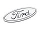 Defenderworx Ford Oval Tailgate Emblem; Gloss White (15-20 F-150)