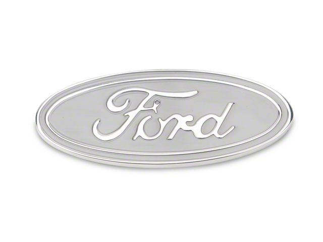Defenderworx Ford Oval Tailgate Emblem; Silver (15-20 F-150)