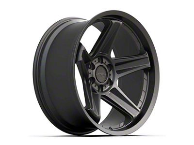 Defiant Wheels DF07 Satin Black 6-Lug Wheel; 22x10; -12mm Offset (07-13 Silverado 1500)