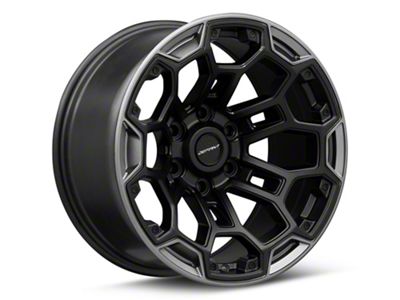 Defiant Wheels DF03 Satin Black and Dark Satin Charcoal 6-Lug Wheel; 18x9; -12mm Offset (07-14 Tahoe)