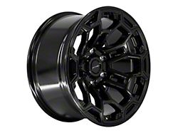 Defiant Wheels DF03 Gloss Black 6-Lug Wheel; 18x9; -12mm Offset (14-18 Silverado 1500)