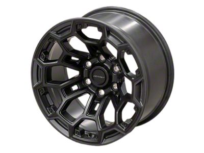 Defiant Wheels DF03 Satin Black and Dark Satin Charcoal 6-Lug Wheel; 18x9; -12mm Offset (14-18 Silverado 1500)