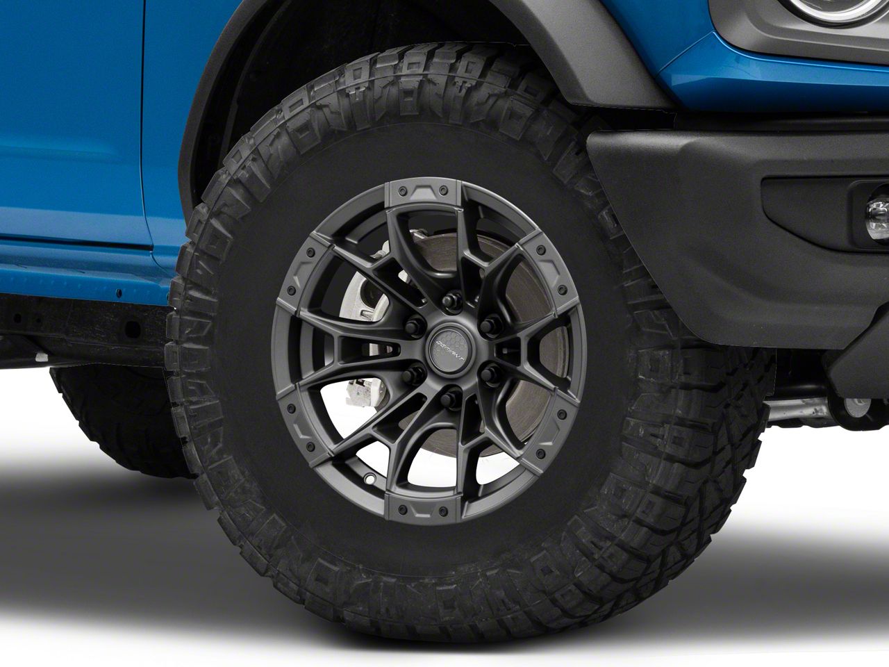 Defiant Wheels DF04 Dark Satin Charcoal 6-Lug Wheel; 17×9; 12mm Offset (15-20 F-150)