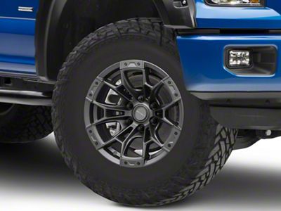 Defiant Wheels DF04 Dark Satin Charcoal 6-Lug Wheel; 17x9; 12mm Offset (15-20 F-150)