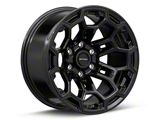 Defiant Wheels DF03 Gloss Black 6-Lug Wheel; 18x9; -12mm Offset (99-06 Sierra 1500)