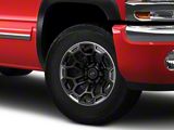 Defiant Wheels DF03 Satin Black and Dark Satin Charcoal 6-Lug Wheel; 18x9; -12mm Offset (99-06 Sierra 1500)