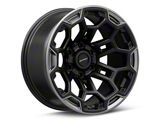 Defiant Wheels DF03 Satin Black and Dark Satin Charcoal 6-Lug Wheel; 18x9; -12mm Offset (21-25 Yukon)
