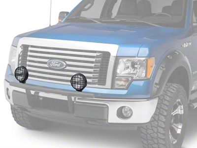 Delta Lights 6-Inch 100 Series Black Thinline Fog Lights; 55 Watt Xenon (Universal; Some Adaptation May Be Required)