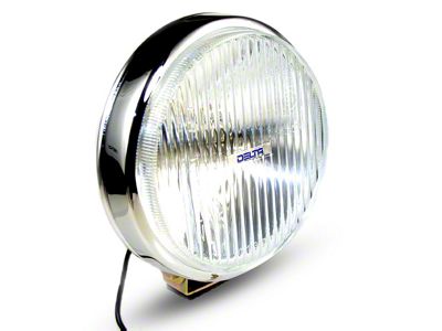 Delta Lights 6-Inch 100 Series Chrome Thinline Fog Lights; 55 Watt Xenon (Universal; Some Adaptation May Be Required)