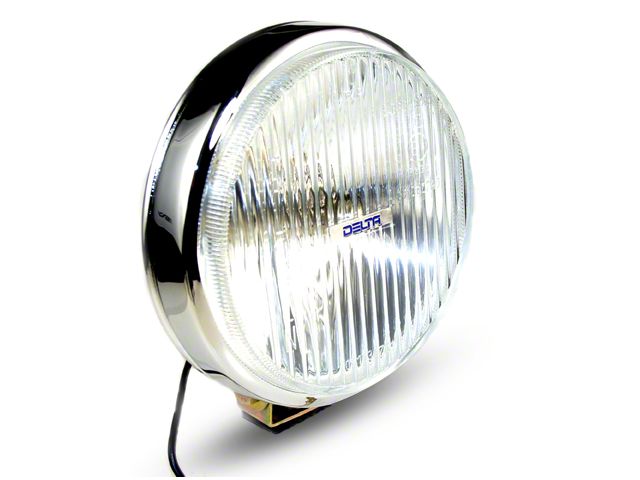 Delta Lights 6-Inch 100 Series Chrome Thinline Fog Lights; 55 Watt Xenon (Universal; Some Adaptation May Be Required)