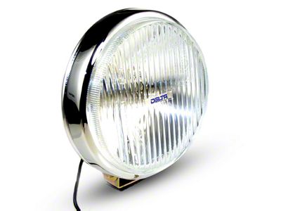 Delta Lights 6-Inch 100 Series Chrome Thinline Fog Lights; 55 Watt Xenon (Universal; Some Adaptation May Be Required)