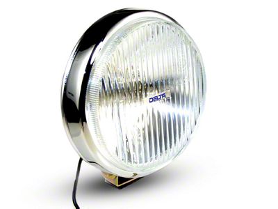 Delta Lights 6-Inch 100 Series Chrome Thinline Fog Lights; 55 Watt Xenon (Universal; Some Adaptation May Be Required)