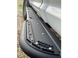 Dethloff MFG. XHD Rock Sliders with TerraCleat System and Top Plate; Textured Black (14-26 RAM 2500 Crew Cab w/ 6.4-Foot Box)
