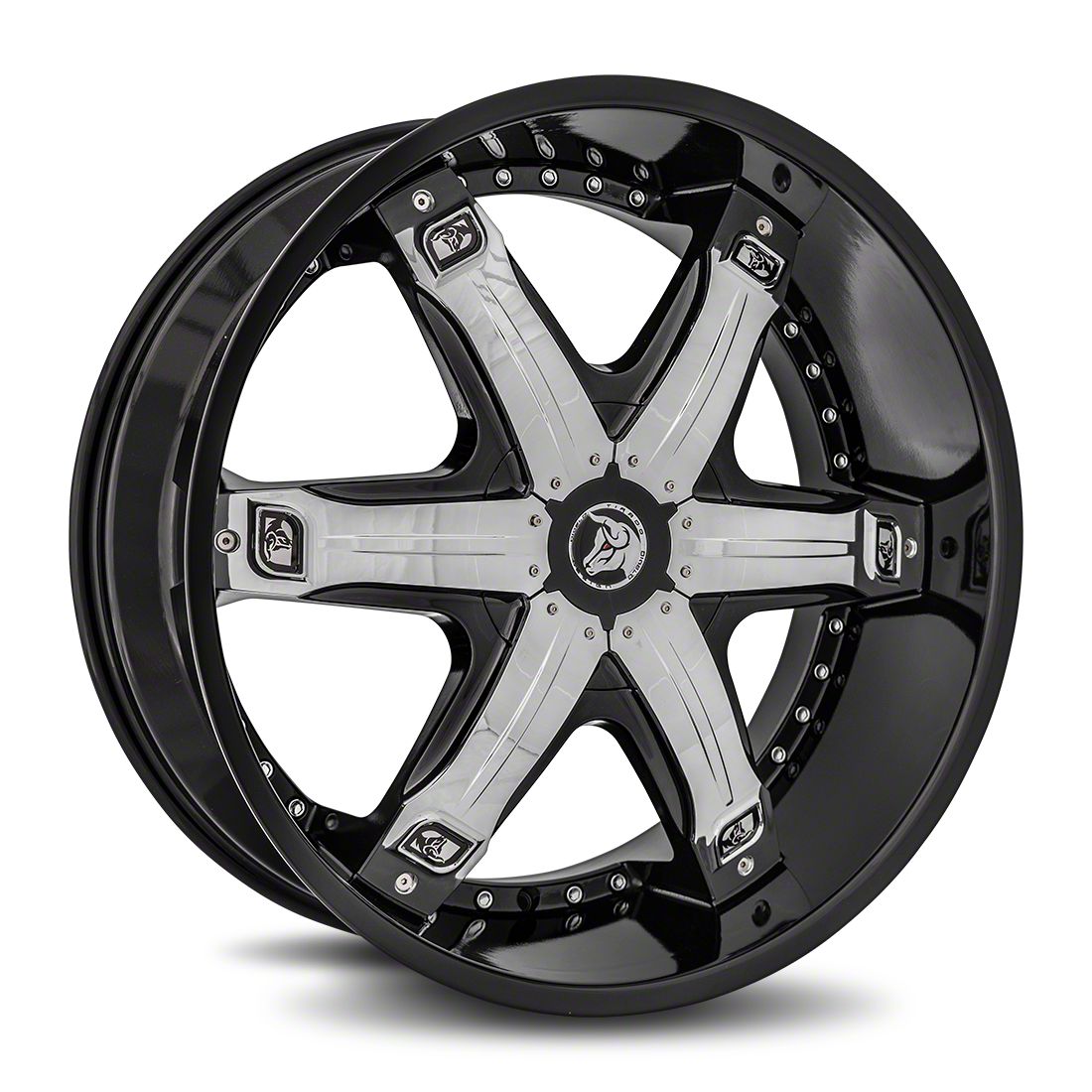 Diablo Wheels Sierra 1500 Fury Gloss Black 6-Lug Wheel; 24x10; 35mm ...
