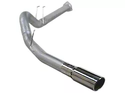 4-Inch Aluminized Steel DPF-Back Single Exhaust System with Polished Tip; Side Exit (11-14 6.7L Powerstroke F-250 Super Duty)