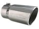 Angled Cut Rolled End Round Exhaust Tip; 5-Inch; Polished (Fits 4-Inch Tail Pipe)